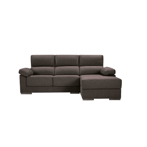 Chaise longue S NOEMI dereita 3 lugares chocolate