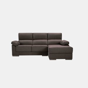 Chaise longue S NOEMI dereita 3 lugares chocolate