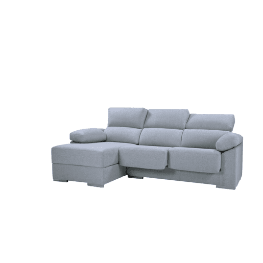 Chaise longue S NOEMI esquerda 3 lugares azul claro