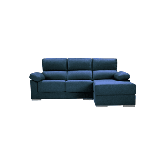 Chaise longue S NOEMI esquerda 3 lugares azul marinho