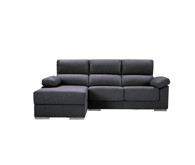 Chaise longue s con arcón noemi izquierda 3 plazas antracita
