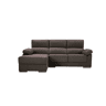 Chaise longue S com baú NOEMI esquerda 3 lugares chocolate