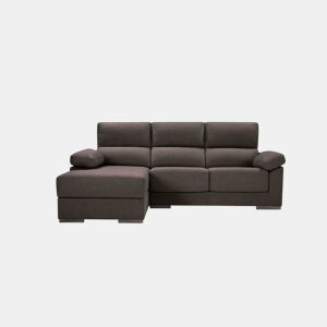 Chaise longue S com baú NOEMI esquerda 3 lugares chocolate