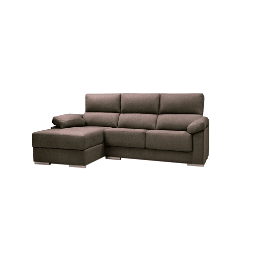 Chaise longue S com baú NOEMI esquerda 3 lugares chocolate Chaise longue S com baú NOEMI esquerda 3 lugares chocolate