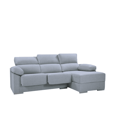 Chaise longue S com baú NOEMI dereita 3 lugares azul claro