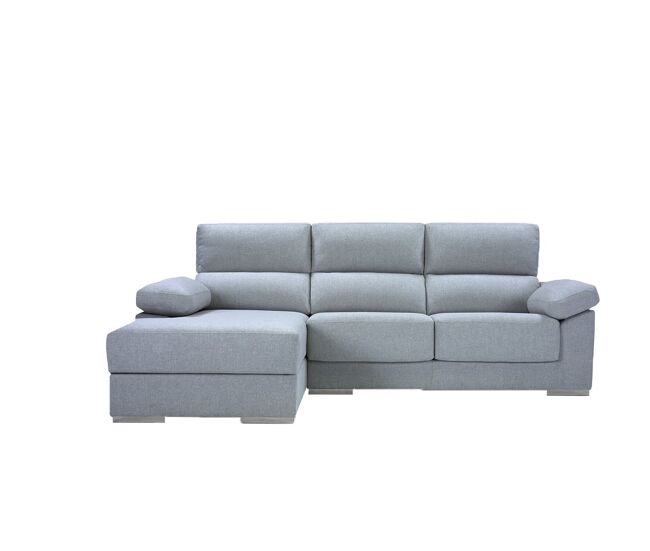 Chaise longue s con arcón noemi izquierda 3 plazas azul claro