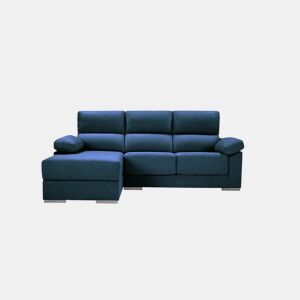 Chaise longue S com baú NOEMI esquerda 3 lugares azul marinho