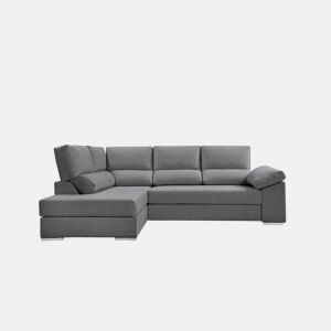 Sofá de canto L BARI XL esquerda 4 lugares antracite