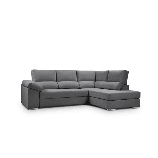 Sofá de canto L BARI XL dereita 4 lugares antracite