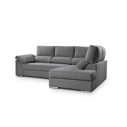 Sofá de canto L BARI XL dereita 4 lugares antracite
