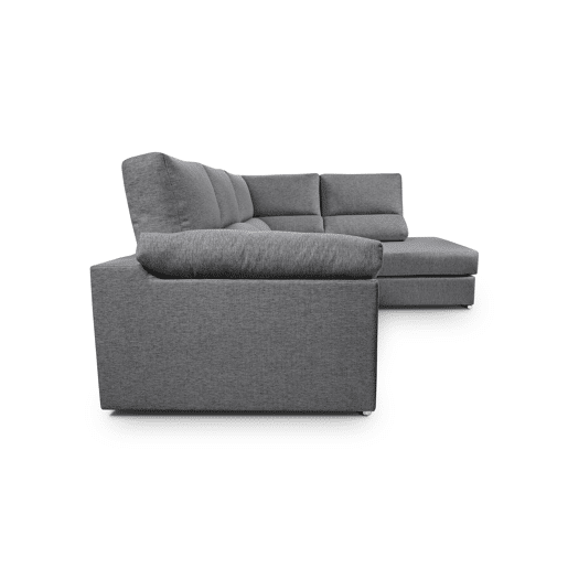 Sofá de canto L BARI XL dereita 4 lugares antracite