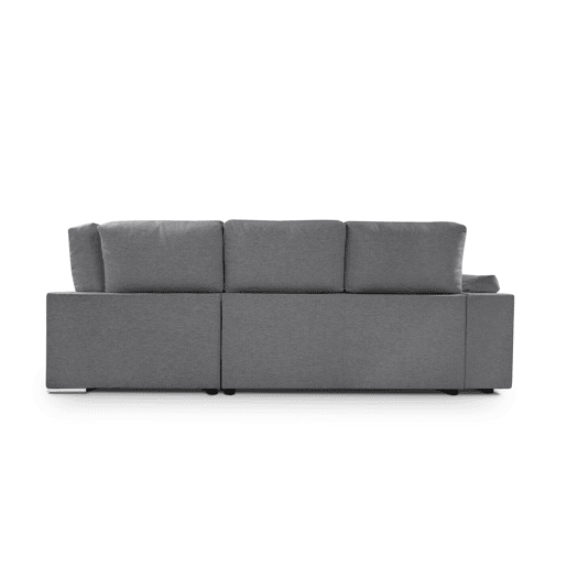Sofá de canto L BARI XL dereita 4 lugares antracite