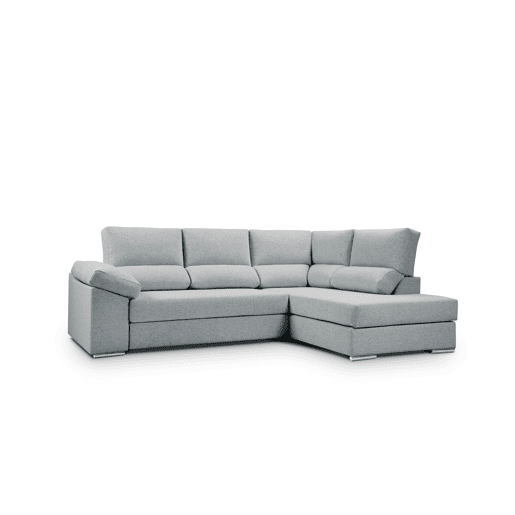 Sofá de canto L BARI XL dereita 4 lugares azul
