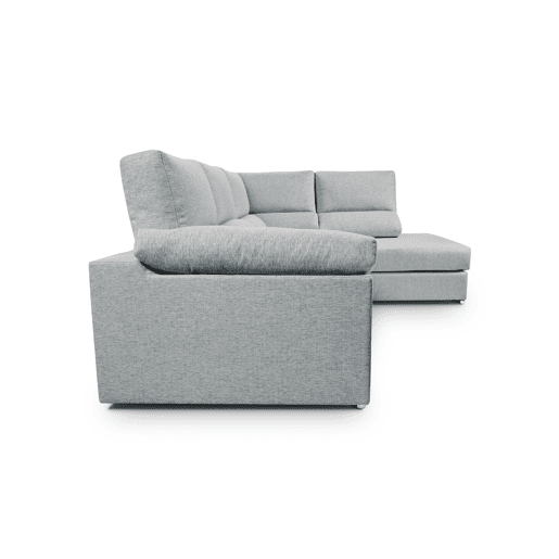 Sofá de canto L BARI XL dereita 4 lugares azul
