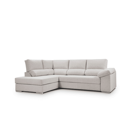 Sofá de canto L BARI XL esquerda 4 lugares bege