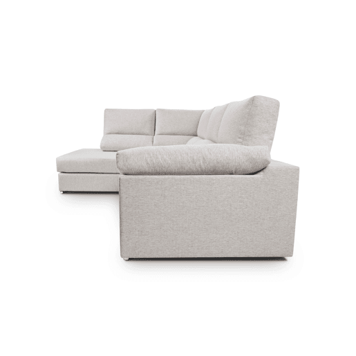 Sofá de canto L BARI XL esquerda 4 lugares bege