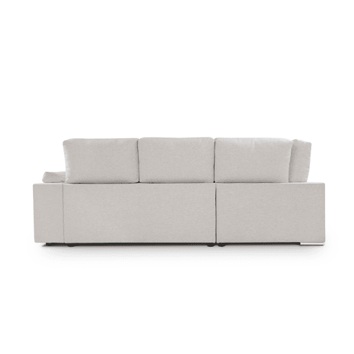 Sofá de canto L BARI XL esquerda 4 lugares bege