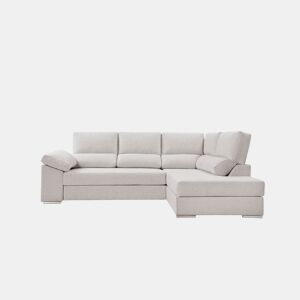 Sofá de canto L BARI XL dereita 4 lugares bege