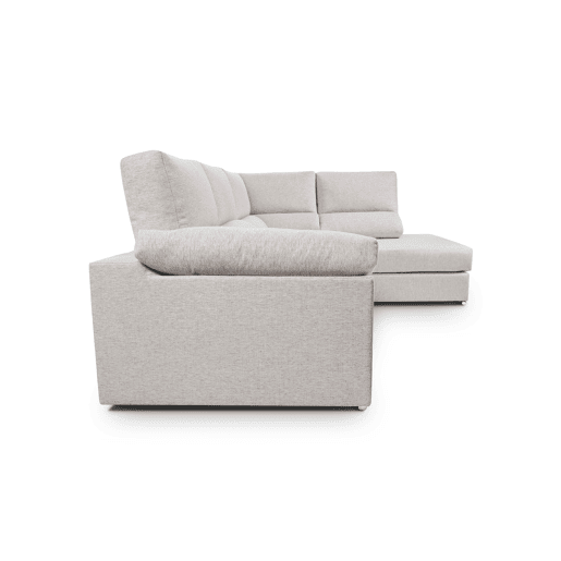 Sofá de canto L BARI XL dereita 4 lugares bege