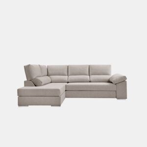 Sofá de canto L BARI XL esquerda 4 lugares vison