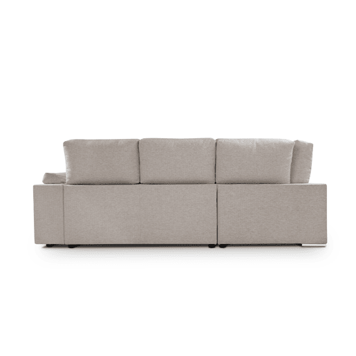 Sofá de canto L BARI XL esquerda 4 lugares vison