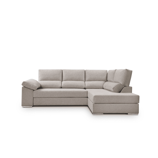 Sofá de canto L BARI XL dereita 4 lugares vison