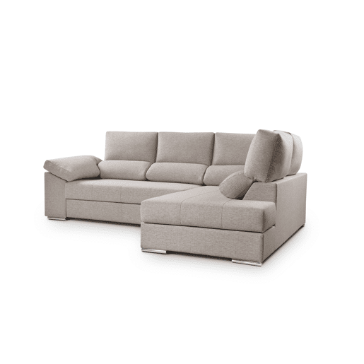Sofá de canto L BARI XL dereita 4 lugares vison