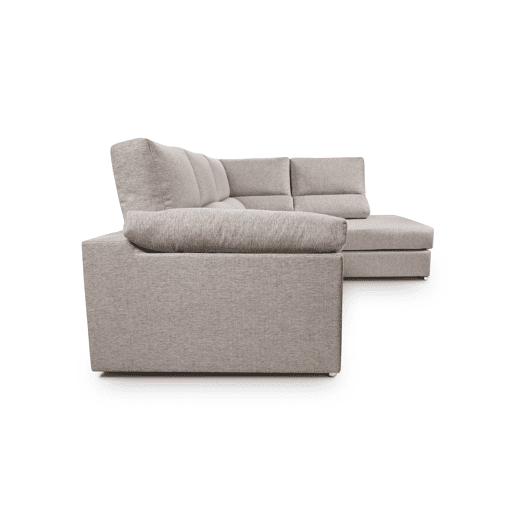 Sofá de canto L BARI XL dereita 4 lugares vison