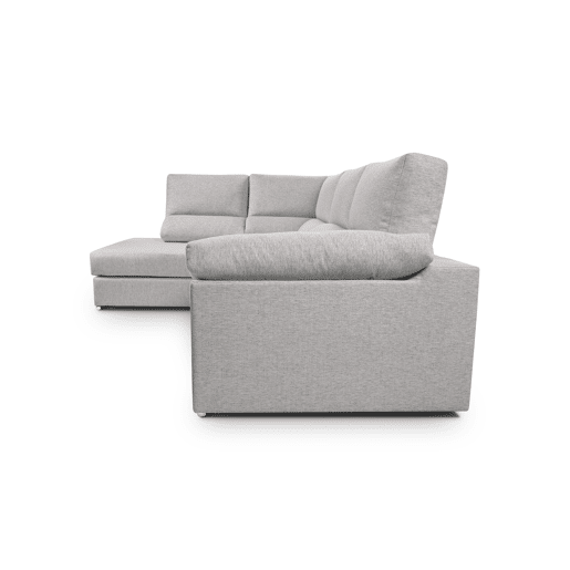 Sofá de canto L BARI XL esquerda 4 lugares cinza claro