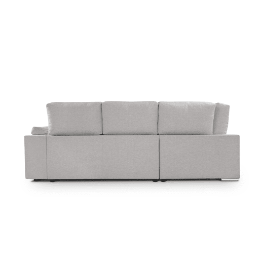 Sofá de canto L BARI XL esquerda 4 lugares cinza claro