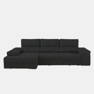 Chaise longue L BARI XL esquerda 4 lugares antracite