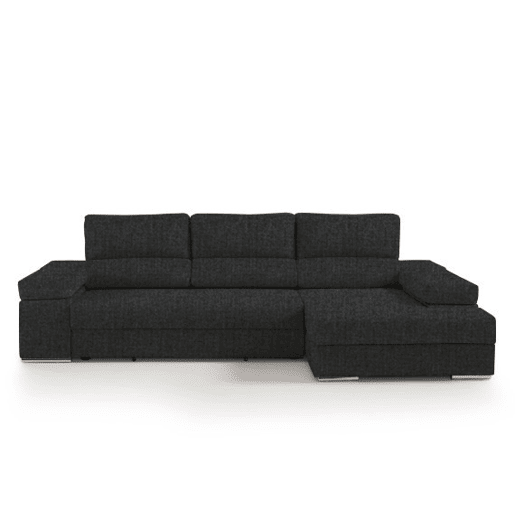 Chaise longue L BARI XL dereita 4 lugares antracite