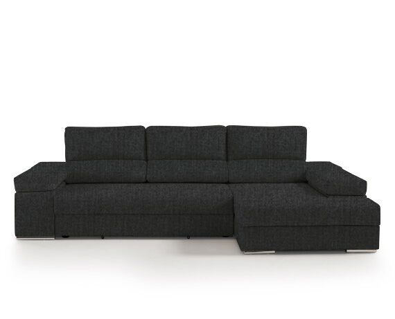 Chaise longue l bari xl derecha 4 plazas antracita