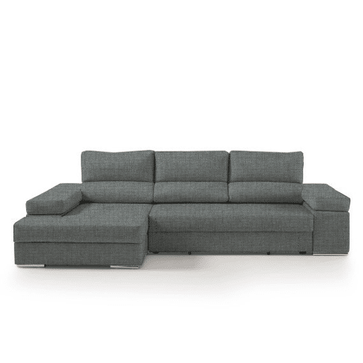Chaise longue L BARI XL esquerda 4 lugares azul