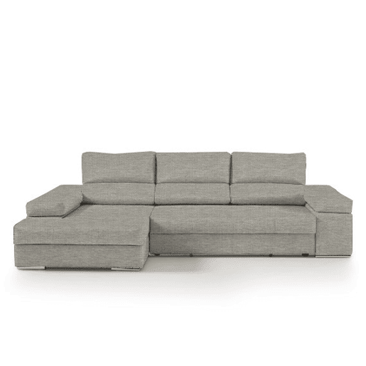 Chaise longue L BARI XL esquerda 4 lugares bege