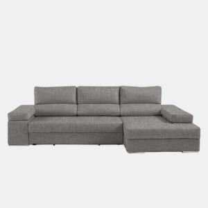 Chaise longue L BARI XL dereita 4 lugares cinza claro