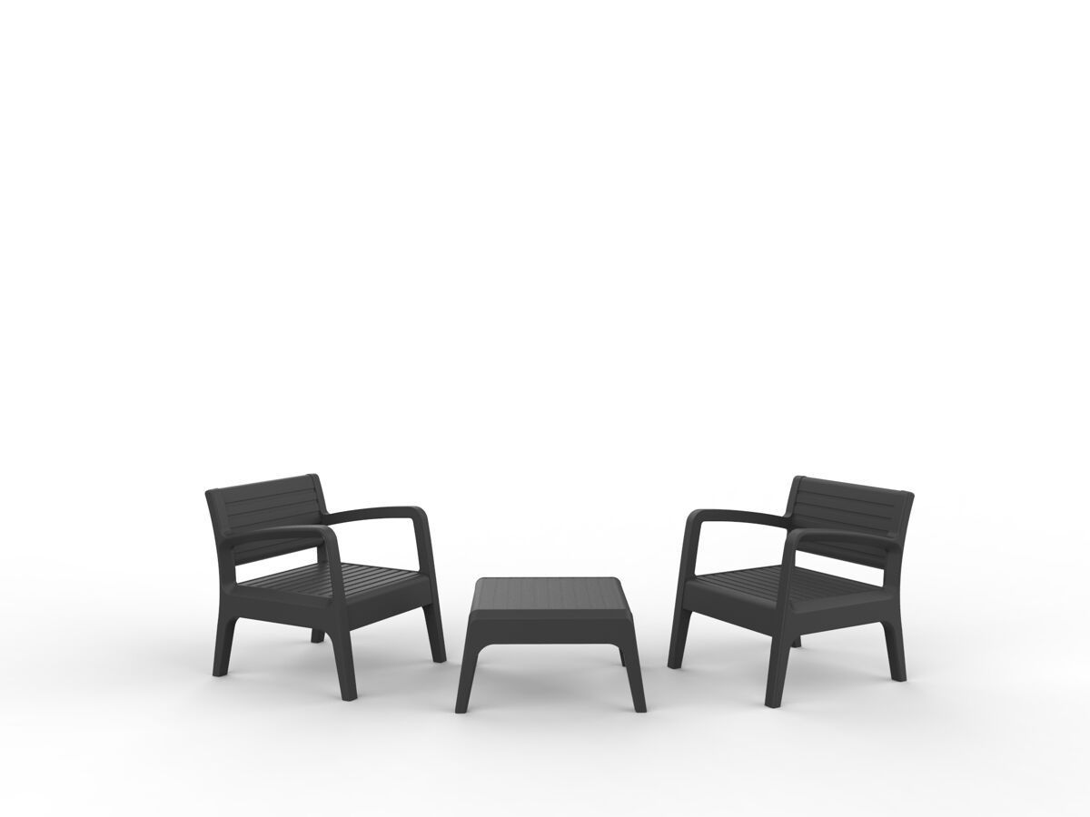 Set de jardín miami tete grafito