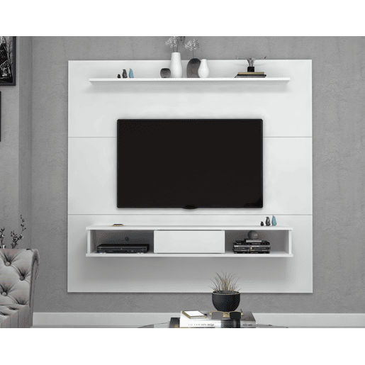 Painel compacto de TV 178cm SLIN branco