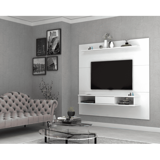 Painel compacto de TV 178cm SLIN branco