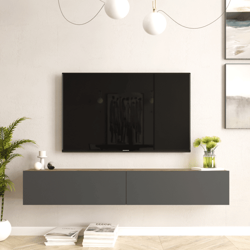 Móvel de TV de 180cm WALLY na cor pinho e antracite