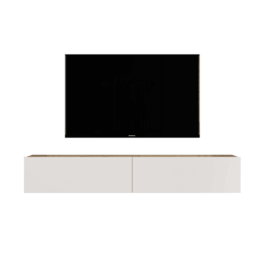 Móvel de TV de 180cm WALLY na cor pinho e branco