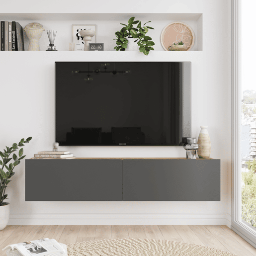 Móvel de TV de 140cm WALLY na cor pinho e antracite