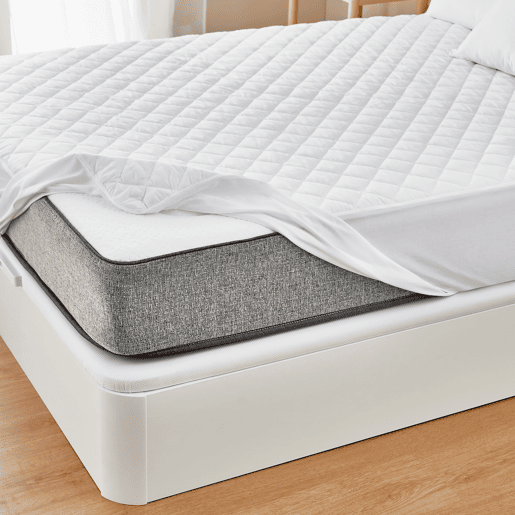 Protetor de colchão de poliéster cama 135cm acolchoado aloé vera