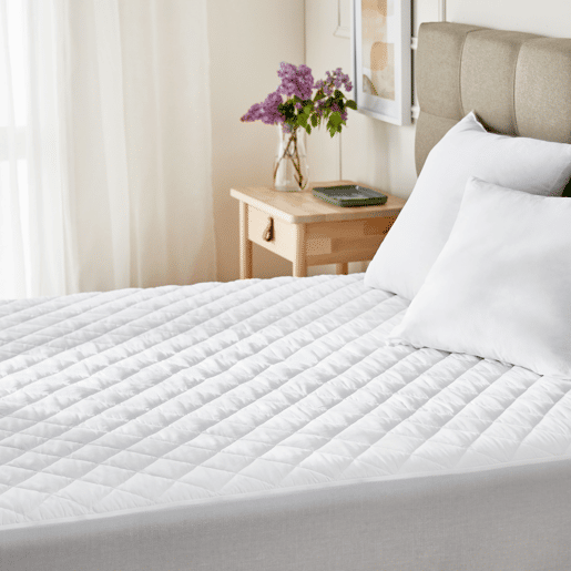 Protetor de colchão de poliéster cama 150cm acolchoado aloé vera