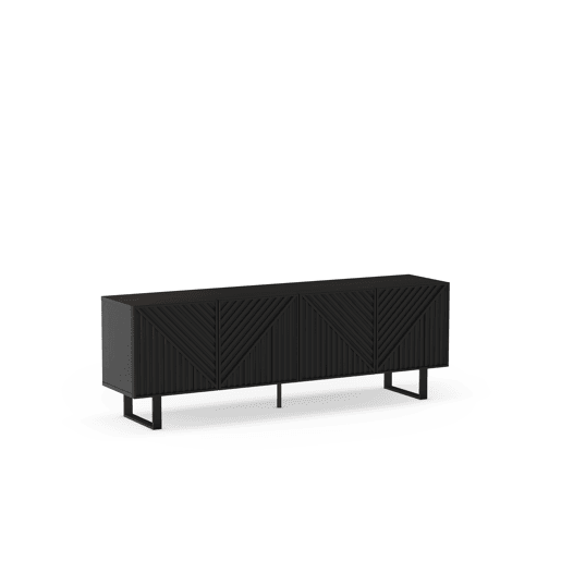 Móvel de TV 161cm 4 portas preto PETA