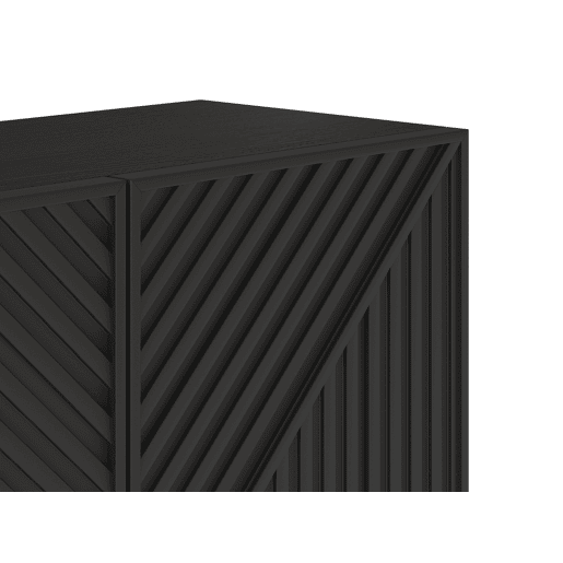 Móvel de TV 161cm 4 portas preto PETA