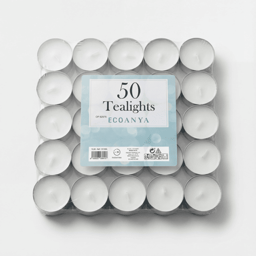 Vela TEALIGHT branca 50 peças marca ECONYA