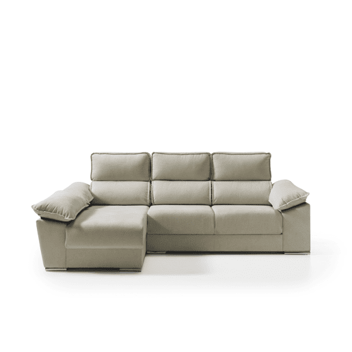 Chaise longue dereita com arca DIWY esquerda 4 lugares bege Chaise longue dereita com arca DIWY esquerda 4 lugares bege
