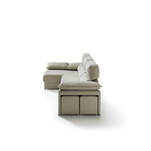 Chaise longue dereita com arca DIWY esquerda 4 lugares bege Chaise longue dereita com arca DIWY esquerda 4 lugares bege