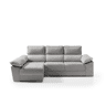 Chaise longue dereita com arca DIWY esquerda 4 lugares cinza